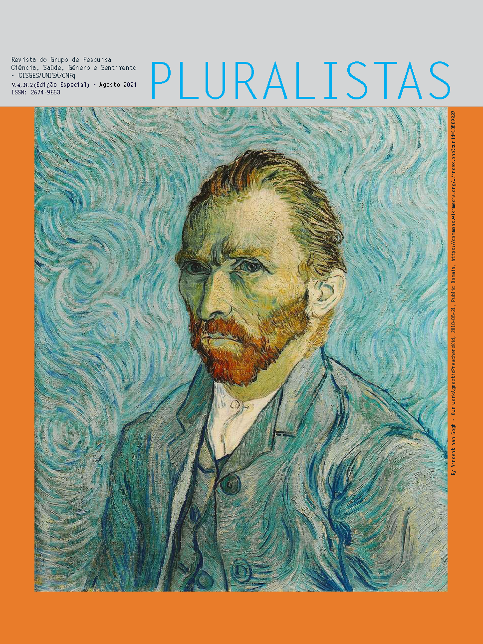 					Visualizar v. 4 n. 2 Edição Especial (2022): Revista Pluralistas - Revista do Grupo de Pesquisa Ciência, Saúde, Gênero e Sentimento - CISGES/UNISA/CNpq
				